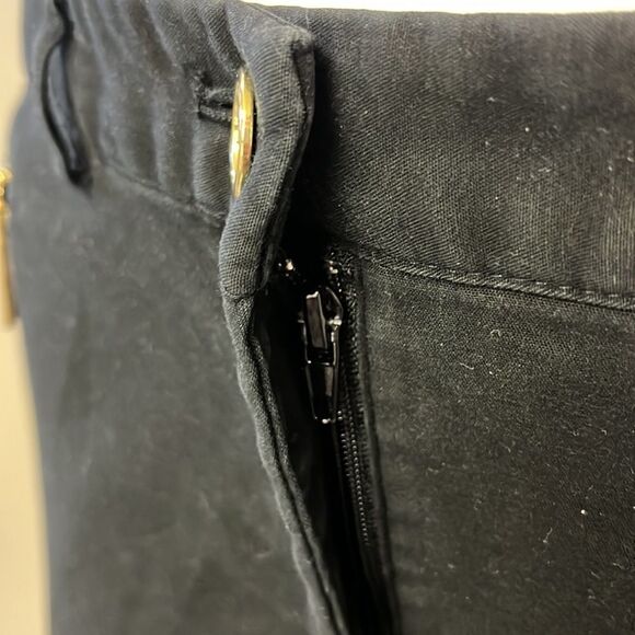MICHAEL Michael Kors Skinny Black Pants with Gold Tone Hardware- Size 4 - Picture 4 of 10